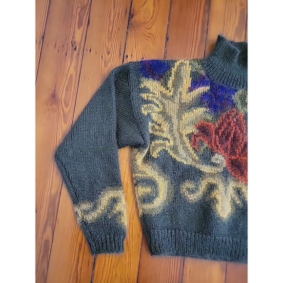 Linda Allard Ellen Tracy Womens L Vintage Mohair Blend Mock Neck Sweater  90s - Picture 3 of 10
